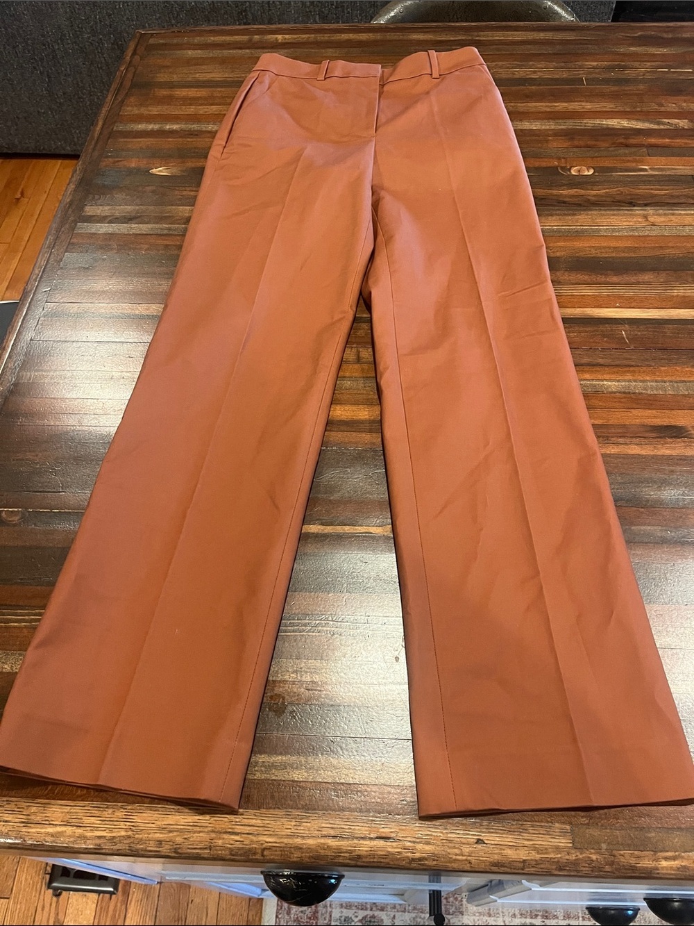 Boden full length canonbury trousers in rust 6 Long, NWT - Picture 3 of 7